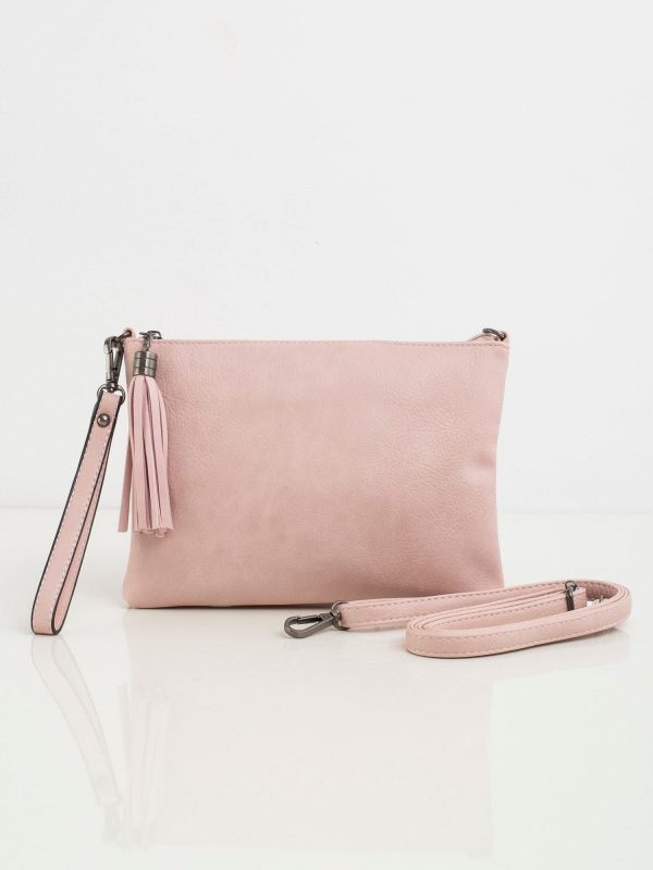 Pink eco-leather handbag