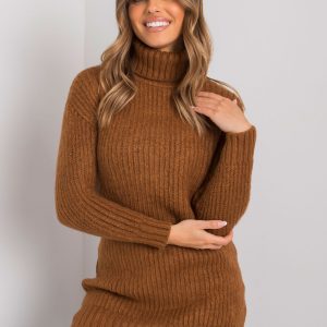 Brown long turtleneck sweater Daventry RUE PARIS