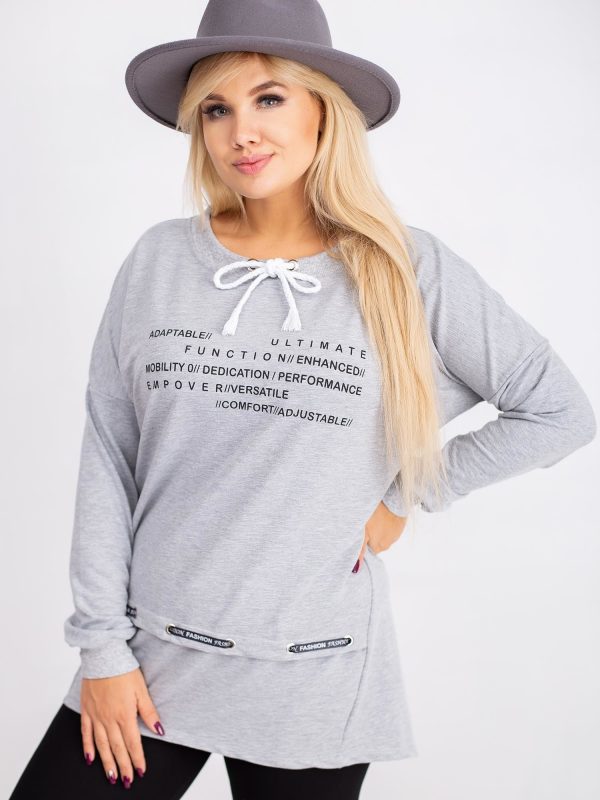 Grey plus size sweatshirt Aspiration