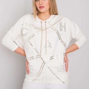 Ecru Plus Size Long Sleeve Blouse Diarra