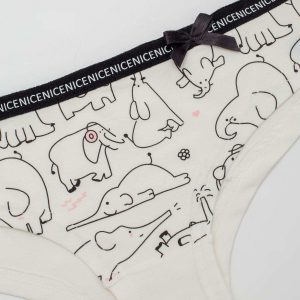 Ecru print women's panties