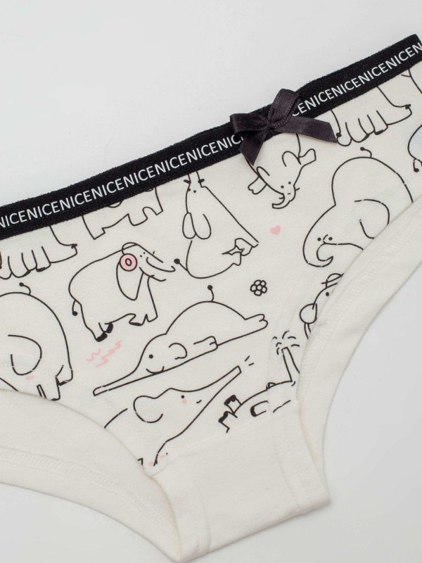 Ecru print women's panties