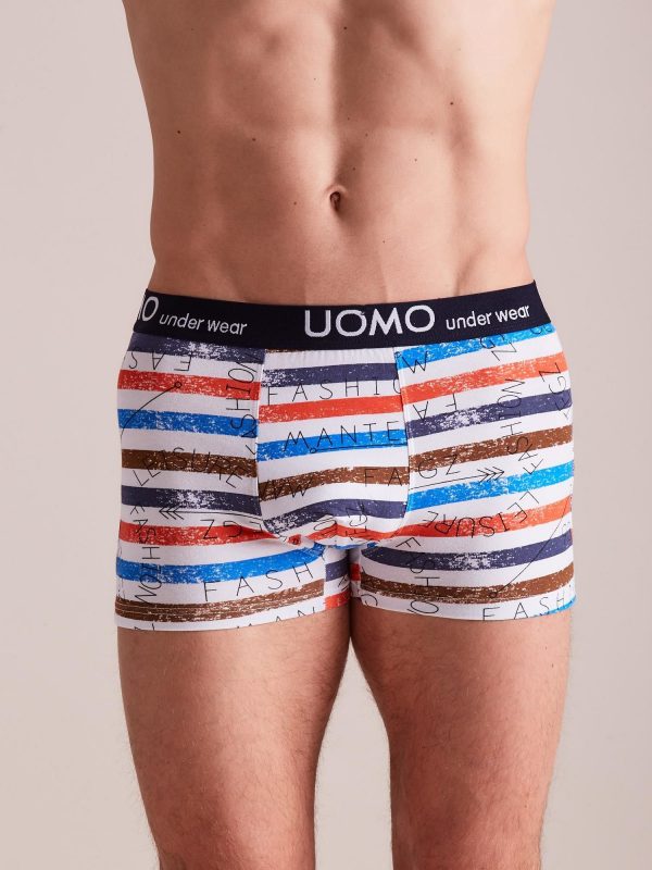 Men's Striped Cotton Boxer Shorts