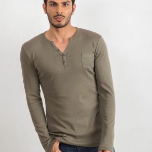 Khaki Men's Longsleeve Harvard