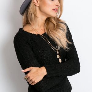 Black Boucle Sweater