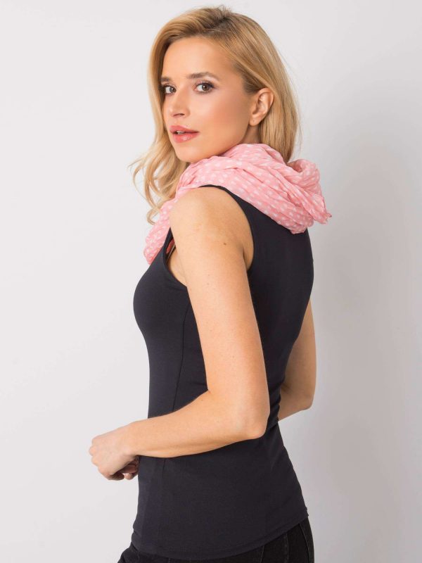 Pink scarf in hearts