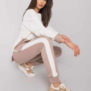 Ecru Beige Two-Piece Cotton Set Seattle RUE PARIS