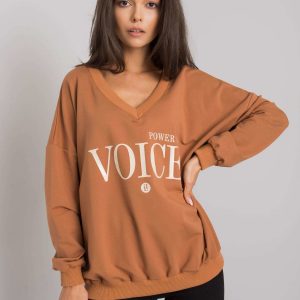 Light brown sweatshirt for women with Maral inscription