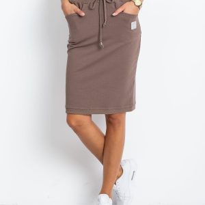 Dark Beige Skirt Features