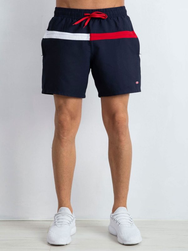 Navy blue sports shorts for men Higher