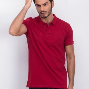 Burgundy Coastal polo shirt