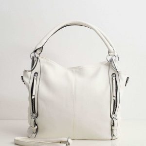 White eco-leather city bag