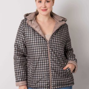 Beige Women's Plus Size Double-Sided Jacket Jaime