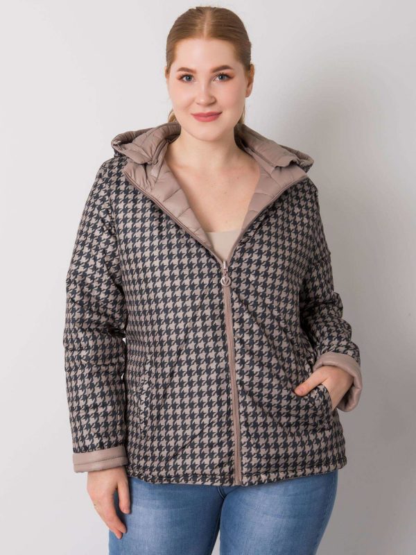 Beige Women's Plus Size Double-Sided Jacket Jaime