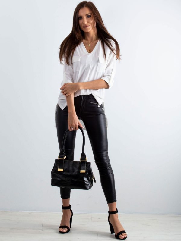 Black Eco Leather Shoulder Bag