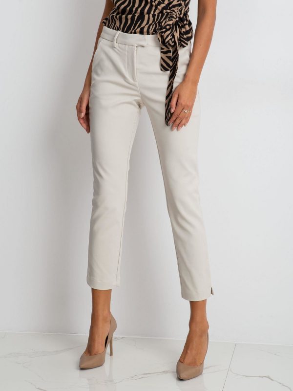 Light Beige Classy Trousers