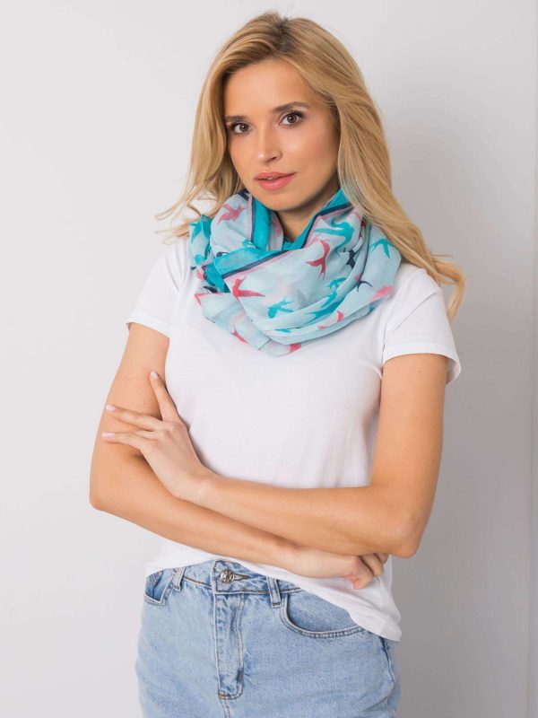 Blue scarf with print