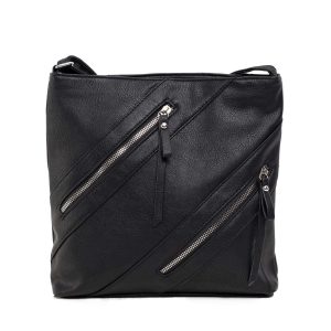 Black eco leather handbag