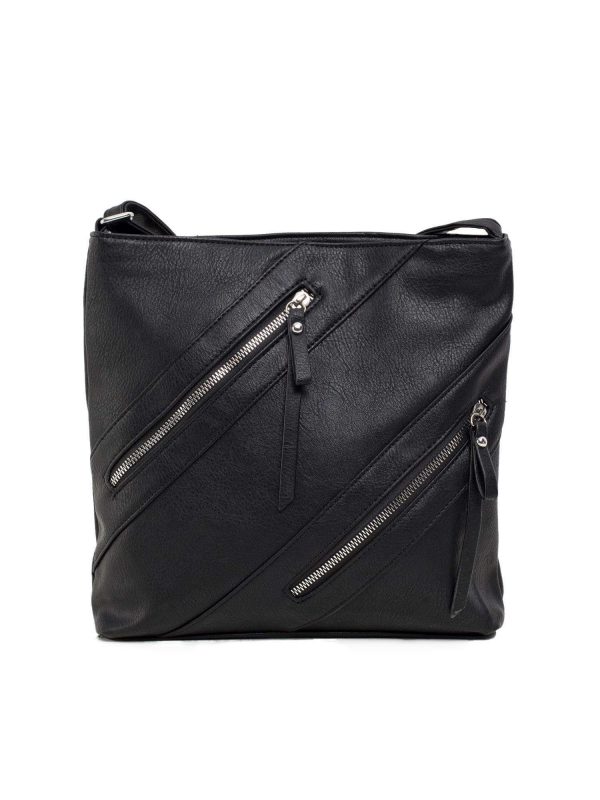 Black eco leather handbag