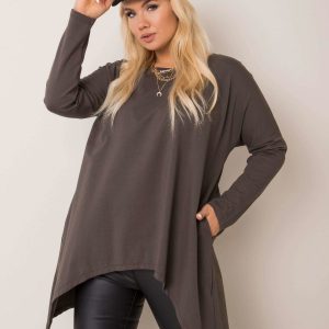 Khaki blouse plus size Elisa RUE PARIS