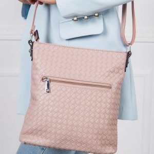 Pushy pink braided handbag