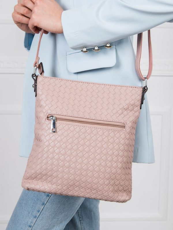 Pushy pink braided handbag