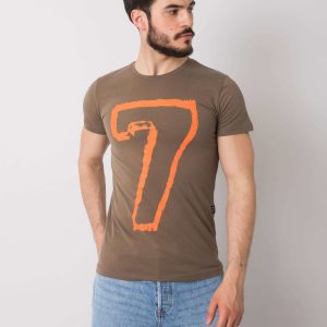 Khaki T-shirt for men cotton Marshall