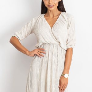 RUE PARIS Ecru Dress Bounce