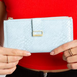 Light blue eco leather wallet