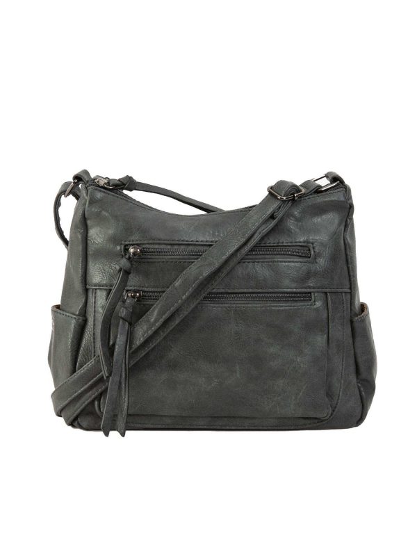 Dark Grey Eco Leather Handbag