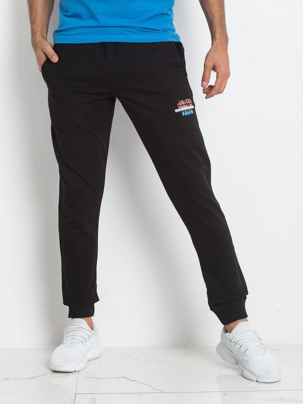 TOMMY LIFE Men's Black sweatpants