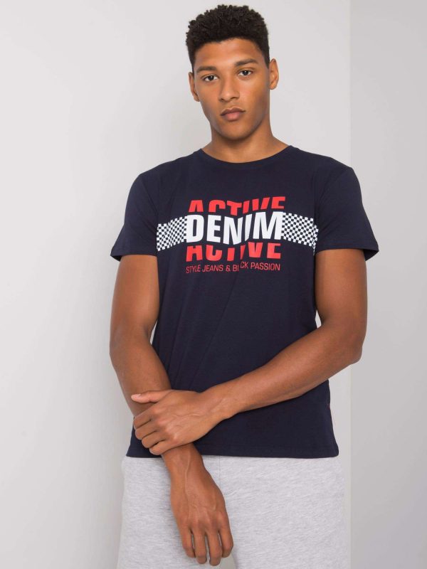 Navy Blue Collin Printed Men's T-Shirt