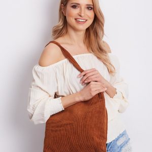 Brown Corduroy Handbag