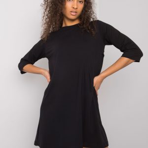 Ellida's black dress with pockets RUE PARIS