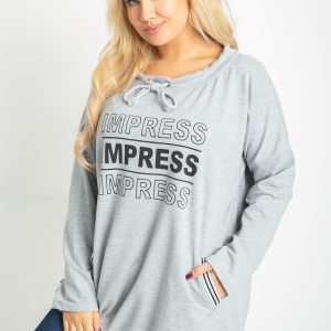 Grey plus size sweatshirt Impress