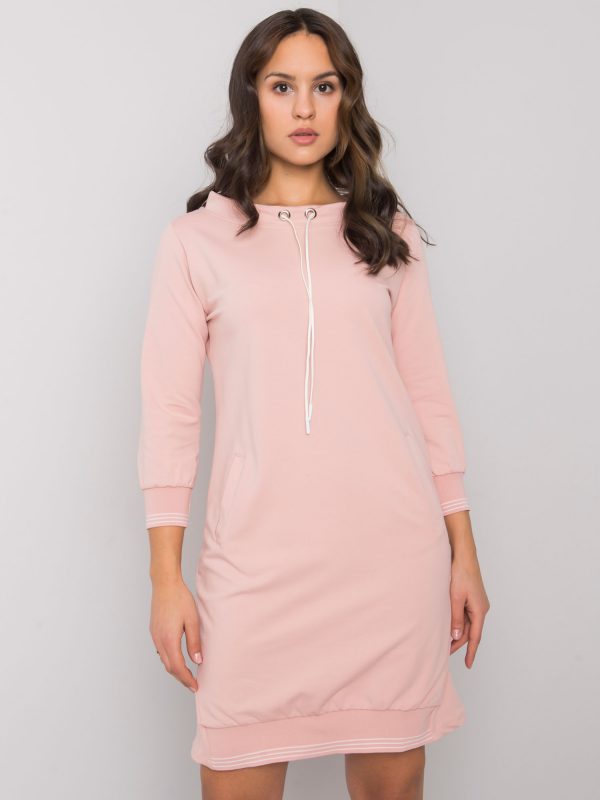 Dirty pink cotton dress Sinead RUE PARIS