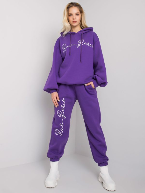 Dark purple cotton set Lily RUE PARIS