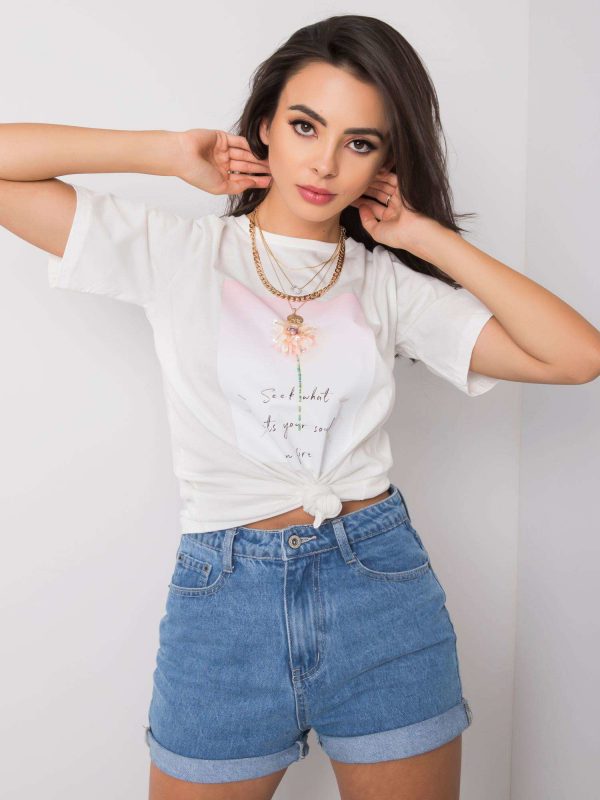 Vanessa White Cotton T-Shirt