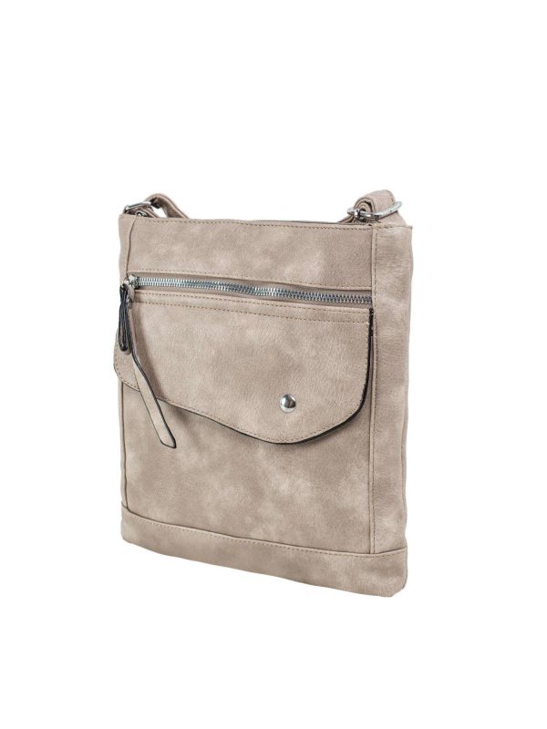 Dark Beige Women's Eco Leather Shoulder Bag