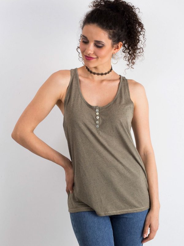 Khaki top Fabulous