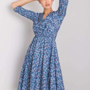 Blue flower dress Amalie RUE PARIS