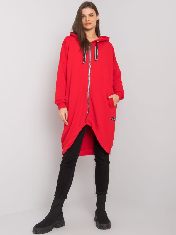 Jassalina Red Zip Hoodie