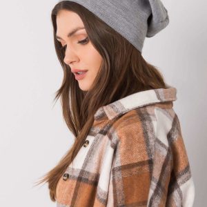 Women's Grey Smooth Hat