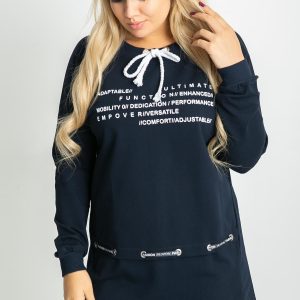 Navy blue plus size sweatshirt Aspiration