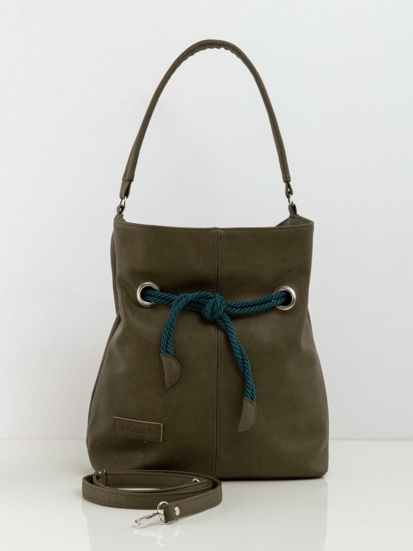 Khaki bag bag made of eco leather