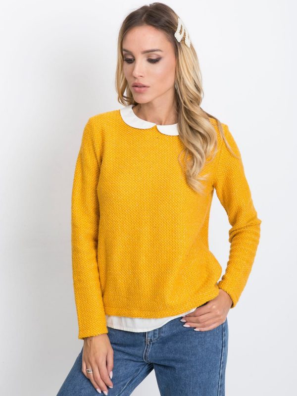 RUE PARIS Dark yellow Prestige sweater