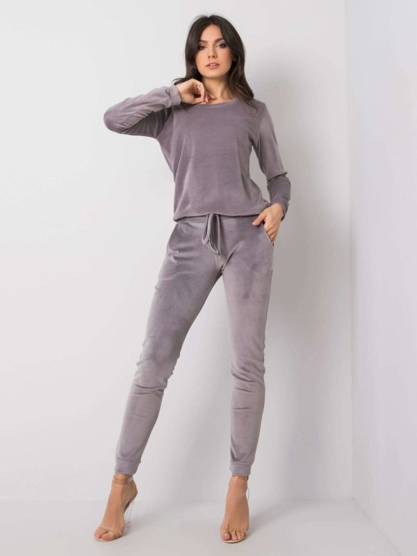 Grey velour set Clarisa RUE PARIS