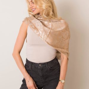 Beige scarf with pattern