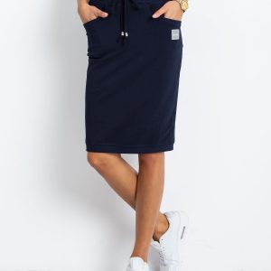 Navy Blue Skirt Features