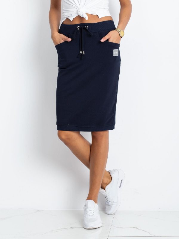 Navy Blue Skirt Features